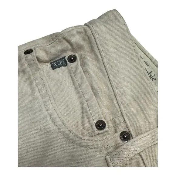 Abercrombie & Fitch Men 34x32 Tan Button Fly Slim Straight Leg Jeans Casual - Picture 4 of 10